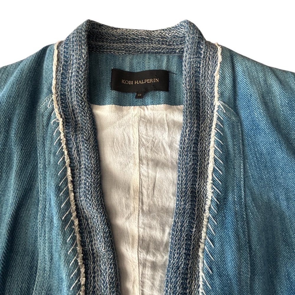 Kobi Halperin Denim Patchwork Boho Blazer/ Jacket